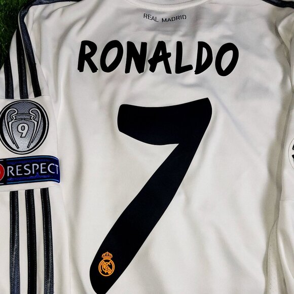 Cristiano Ronaldo Real Madrid UEFA FINAL 2013 2014 Soccer Jersey Shirt M - Picture 4 of 9